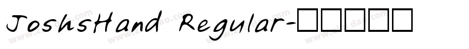 JoshsHand Regular字体转换
